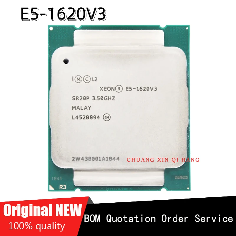 

Used For E5 1620 V3 E5-1620V3 3.50GHz 4-Core 10MB E5-1620 v3 DDR4 2133MHz FCLGA2011-3 TPD 140W CPU E5 1620 V3