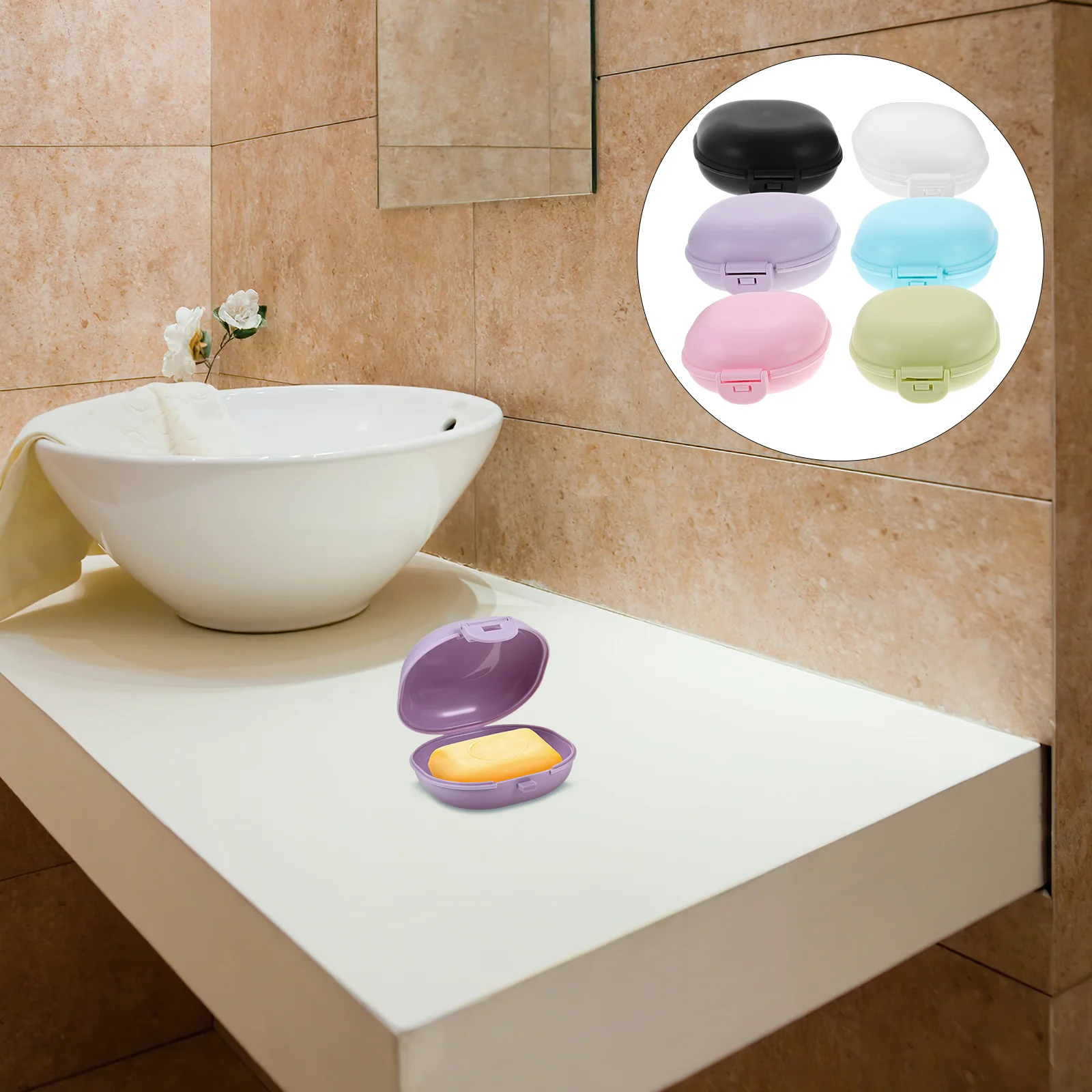 6 шт. герметичный водонепроницаемый мыльница ручной работы для деловой поездки