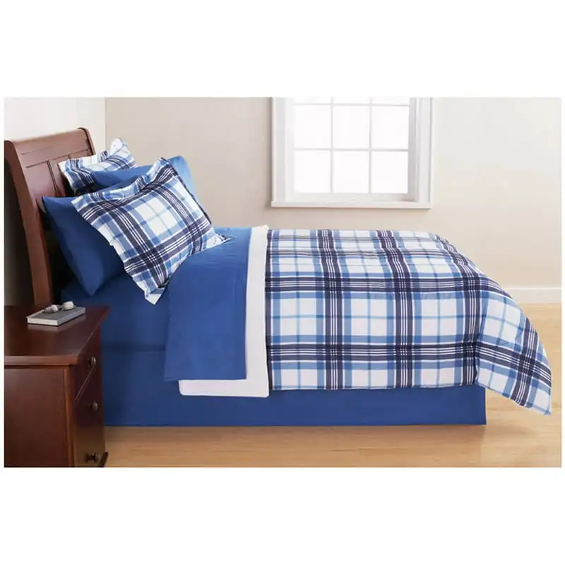 

6 Piece Bed in a Bag Comforter Set with Sheets, Twin