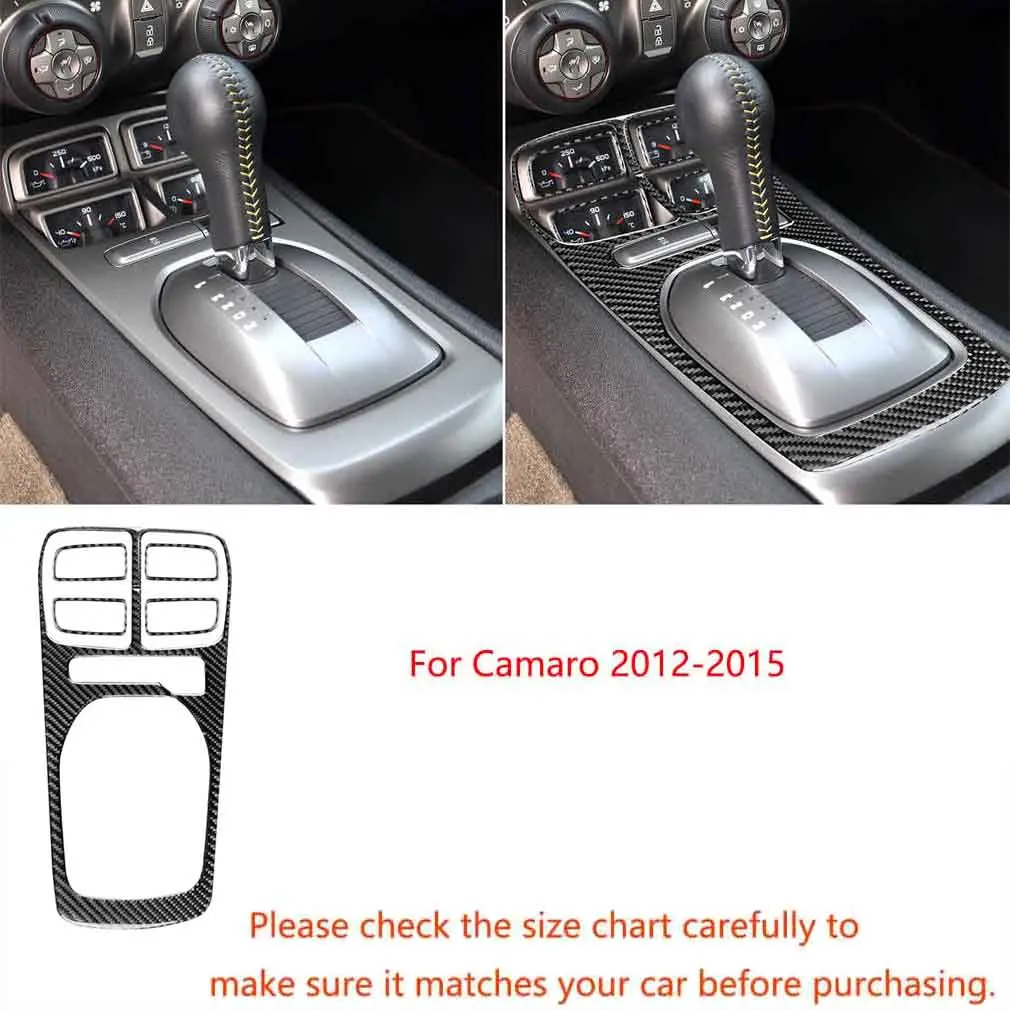 

For Chevrolet Camaro 2012-15 Carbon Fiber Automatic Gear Shift Panel Cover Trim