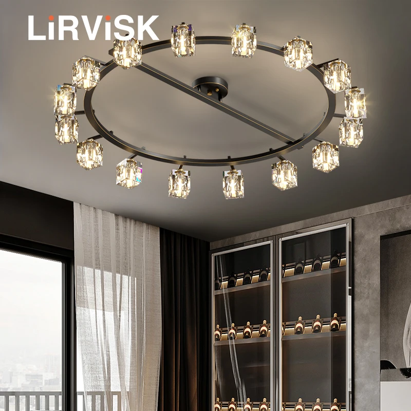 

16-Light Modern Ceiling Lights,Crystal Shade Ceiling Lamp for Liveing Room Bedroom 899-16