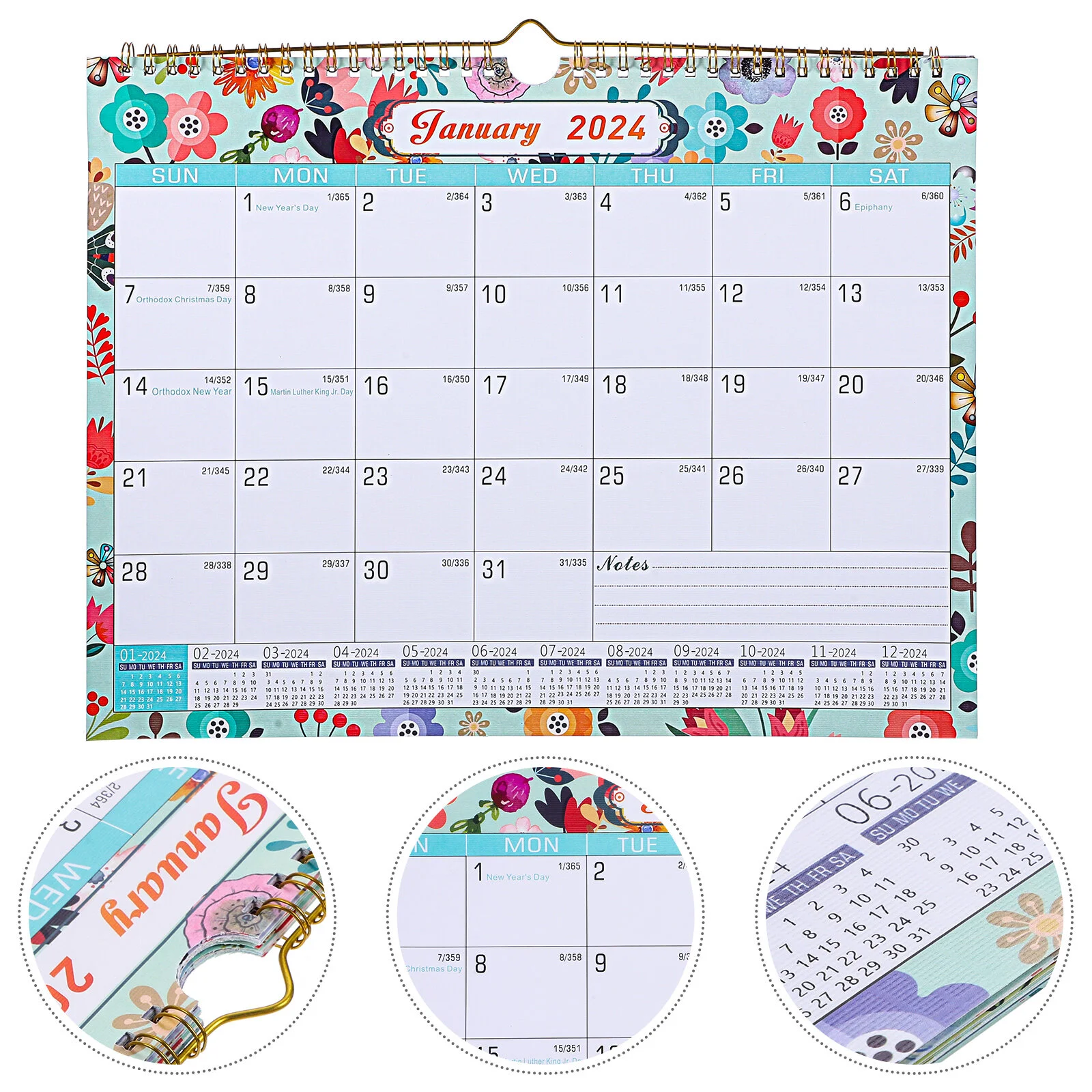 

Small Wall Calendar Home Hanging Block Desk Office 2023 2024 Desktop Monthly Tearable Room Countdown Daily Use