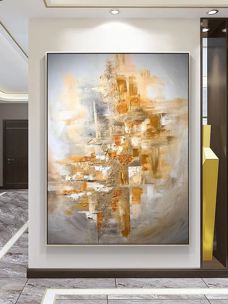 

Abstract Hand Painted Oil Painting Modern Minimalist Living Room Decorative Painting Corridor Hanging Painting Canvas Frameless