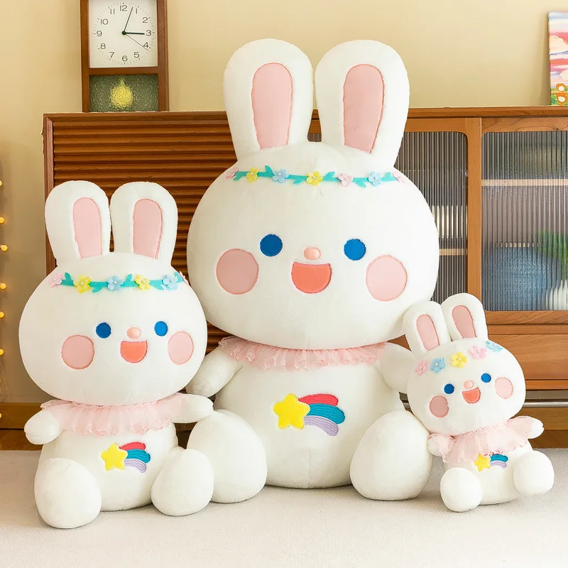 

Zqswkl 45/70cm rainbow rabbit plush doll girl bed sleeping rabbit doll gives girl valentine's day gift kawaii stuffed toys