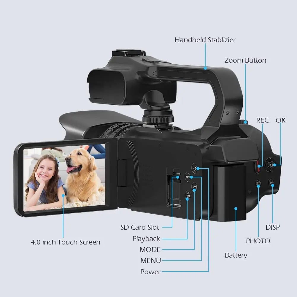 Najtaniej 18-krotny Zoom 4K Profesjonalny Aparat Cyfrowy Do Fotografii Youtube Livecast Streaming Kamera Wifi Kamera Internetowa 64MP Wideorejestrator Ceny 18-krotny Zoom 4K Profesjonalny Aparat Cyfrowy Do Fotografii Youtube Livecast Streaming Kamera Wifi Kamera Internetowa 64MP Wideorejestrator