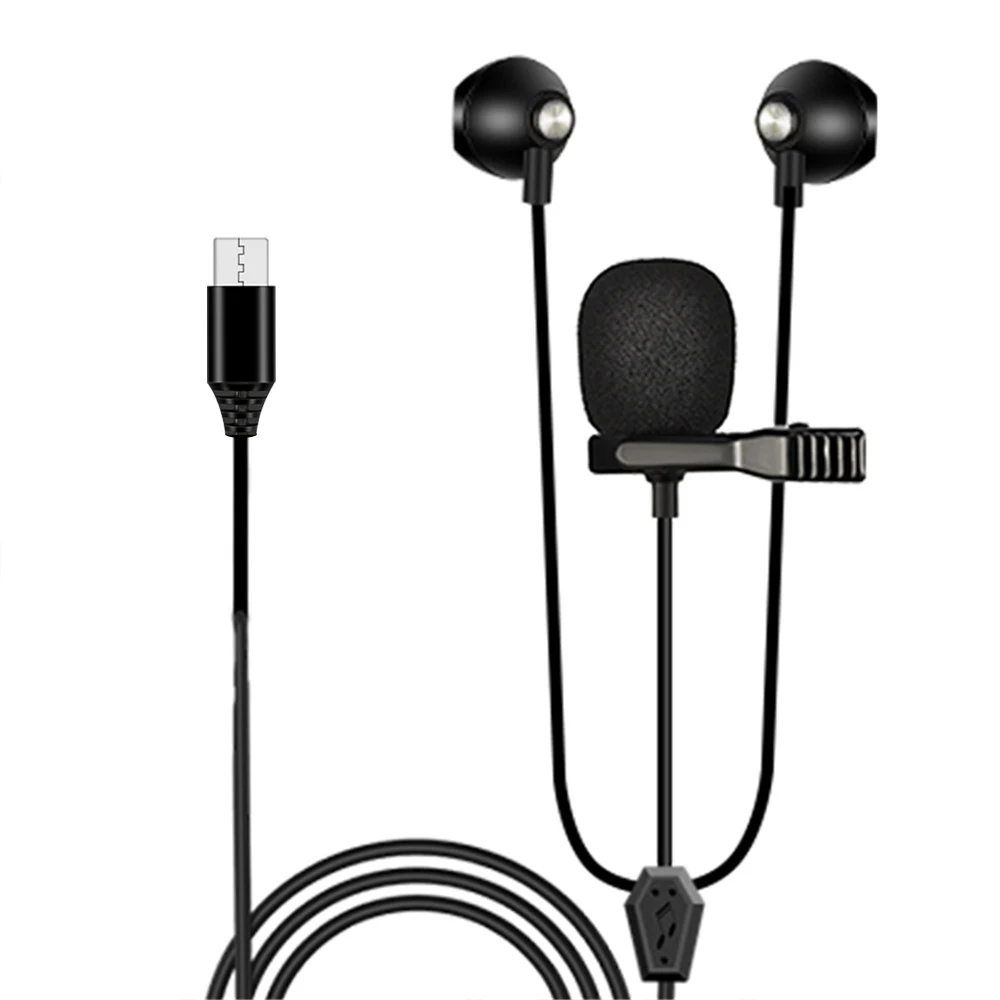 

3.5mm/type c Jack Wired Headphones With Lapel Microphone Bass Stereo Earphone Music Gaming Headset For Xiaomi huawei IPhone