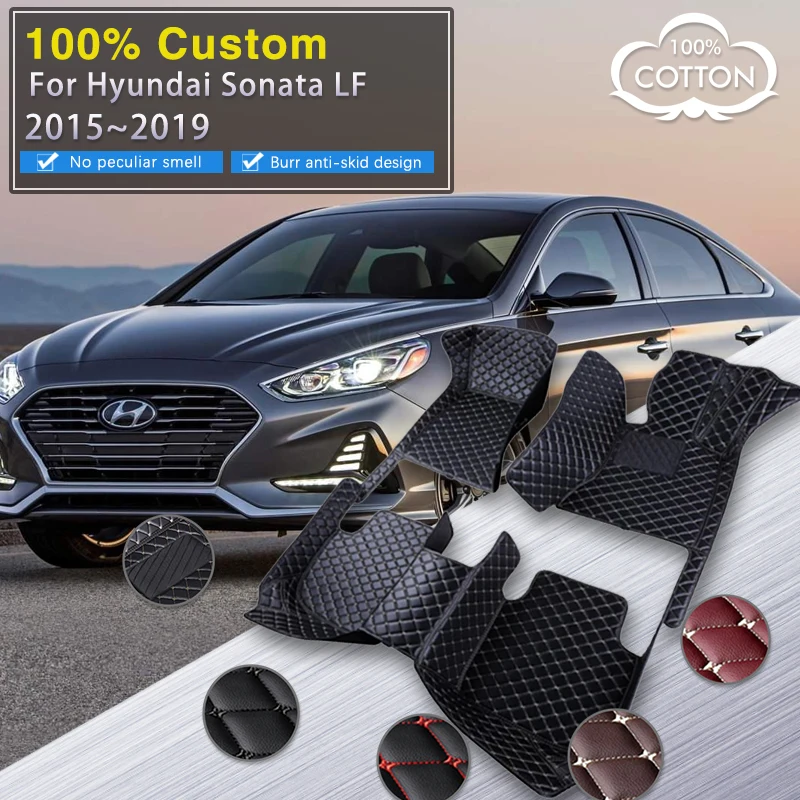 

Автомобильные коврики для Hyundai Sonata LF MK7 2015 ~ 2019, коврики, автомобильные внутренние части, роскошные чехлы, набор ковриков, кожаный ковер, автом...