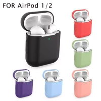 fashion soft silicone case for apple airpods 1 2 shockproof cover for apple airpods earphone cases for air pods protector case