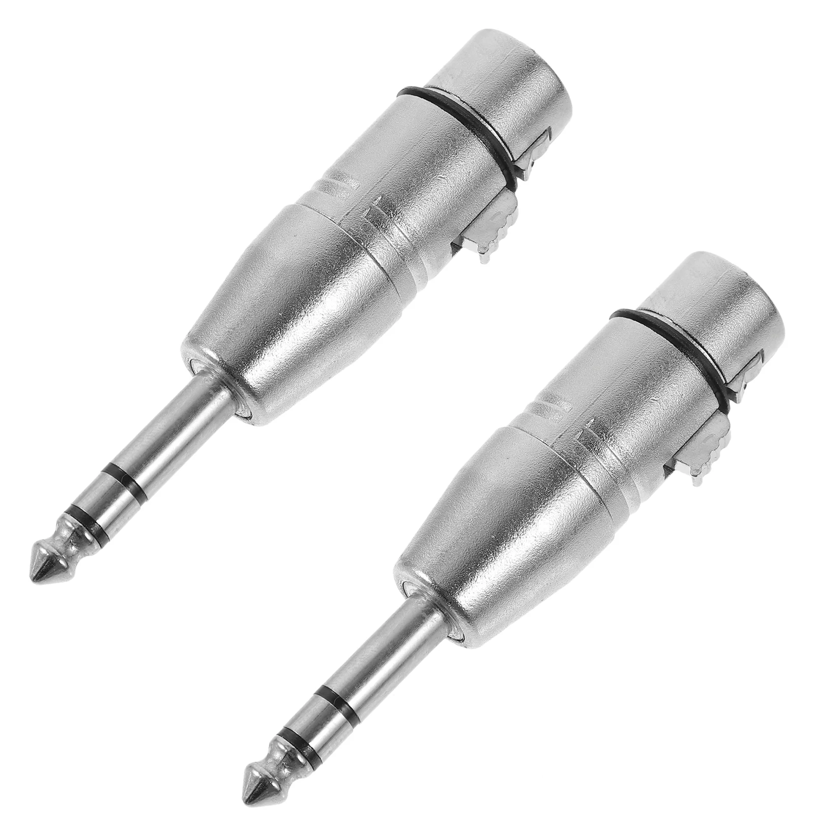 

2 Pcs Audio Adapter 635mm Male Socket Trs Xlr 1/4 Female Microphone Converter Stereo