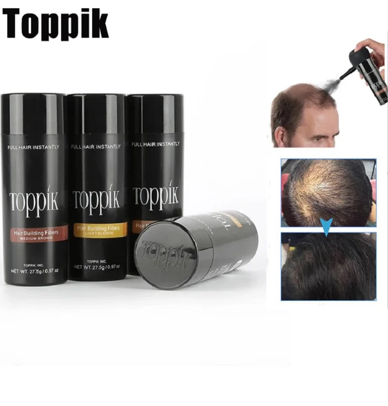 

Toppik Hair Fibers Regrowth Powders 9 Color Keratin Applicator Hair Building Fibers Powder Spray Hair Growth Product Salon Care