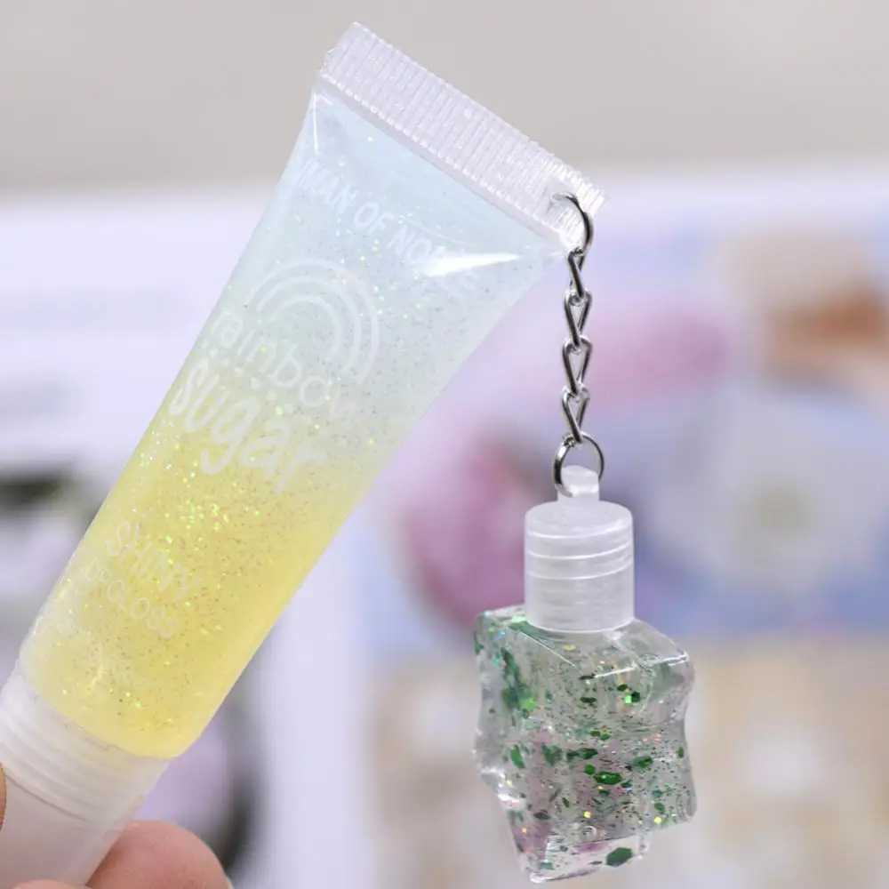 

Rainbow Glitter Lip Gloss Anti-dry Lip Care Lip Oil Lip Nourish Waterproof Lip Gloss Lips Makeup Moisturizing Colorful Cosmetics