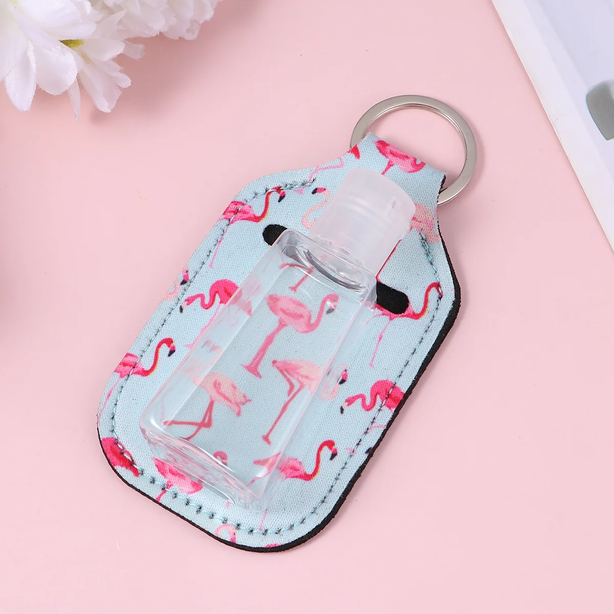 

Keychain Empty Refillable Holder Soap Travel Hand Size Portable Capliquidcaps Carriers Ring Key Toiletry Lidset Hooks Holders