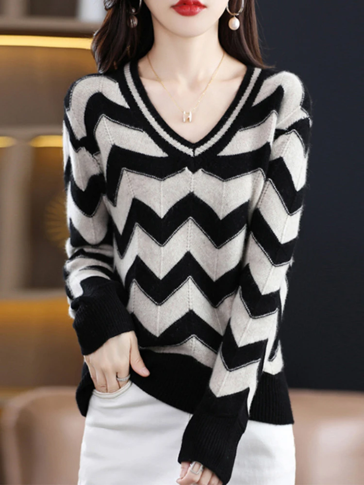 Зимняя одежда женский свитер корейская мода трикотажные свитеры большого