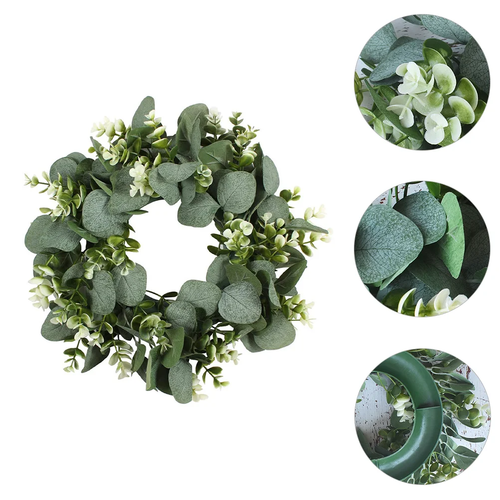 

Wreath Eucalyptus Door Garland Fake Leaves Artificial Leaf Front Spring Christmas Sign Green Wreaths Flower Flowers Greenery