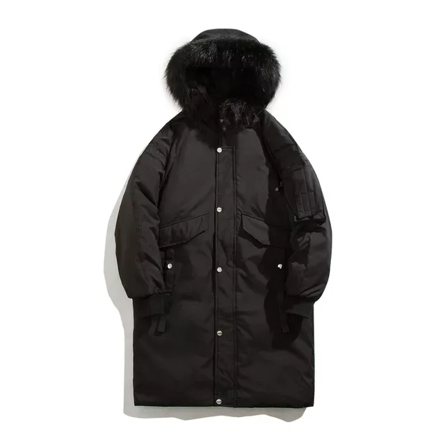 

2023New Jacket Men's Autumn Winter Duck Down Jacket of The Trend of Thickening Men Coat Knee-Length Long Parka Windproof Ove