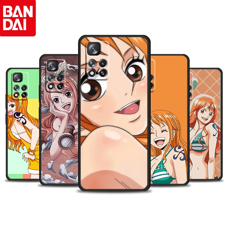 

ONE PIECE Beautiful Nami For Redmi 10 9 9C 9A 8 8A 7 7A 6 6A 5 5A 4X 5G Prime Pro Plus Soft Silicone Black Phone Case Funda