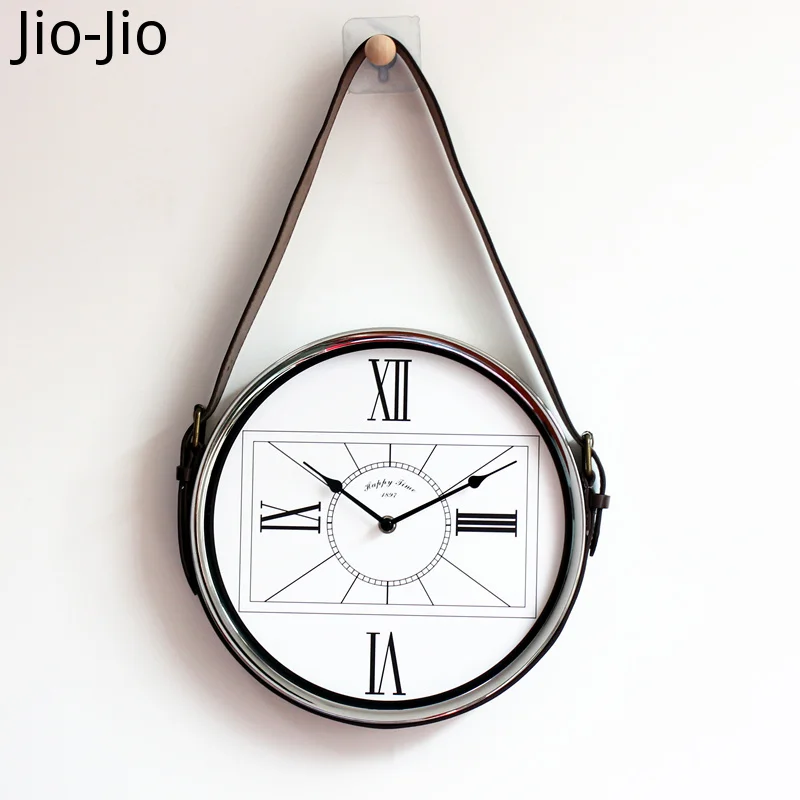 

Modern Design Simple Nordic Wall Clock Vintage Metal Quartz America Living Room Watch Clock Hanging Watch Rustic Home Decor