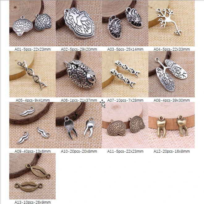 

Новое поступление, подвески в виде биологических органов для изготовления ювелирных изделий, подарки для женщин