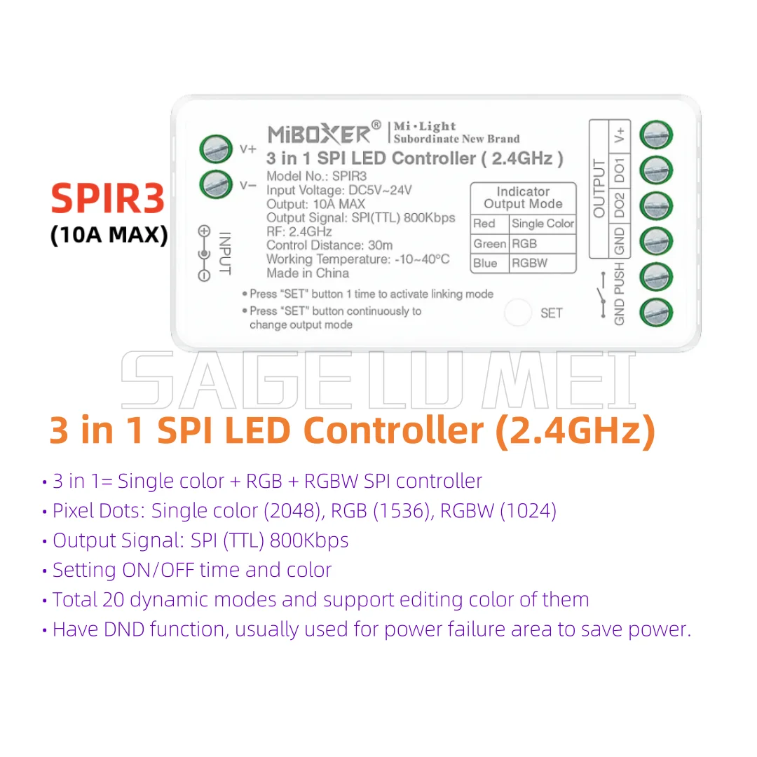 

SPIR3 SPIR3-M Miboxer RGB контроллер для светодиодной ленты