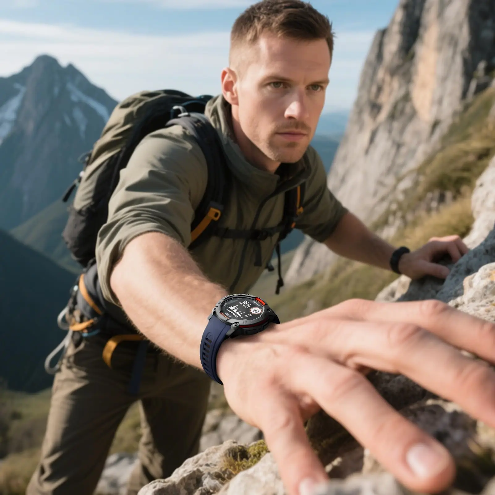 Фото Ремешок для часов 22 мм 26 мм для Garmin Instinct 3 45 мм 50 мм, прочный силиконовый спортивный браслет, ремешок для Garmin Instinct 3 №4