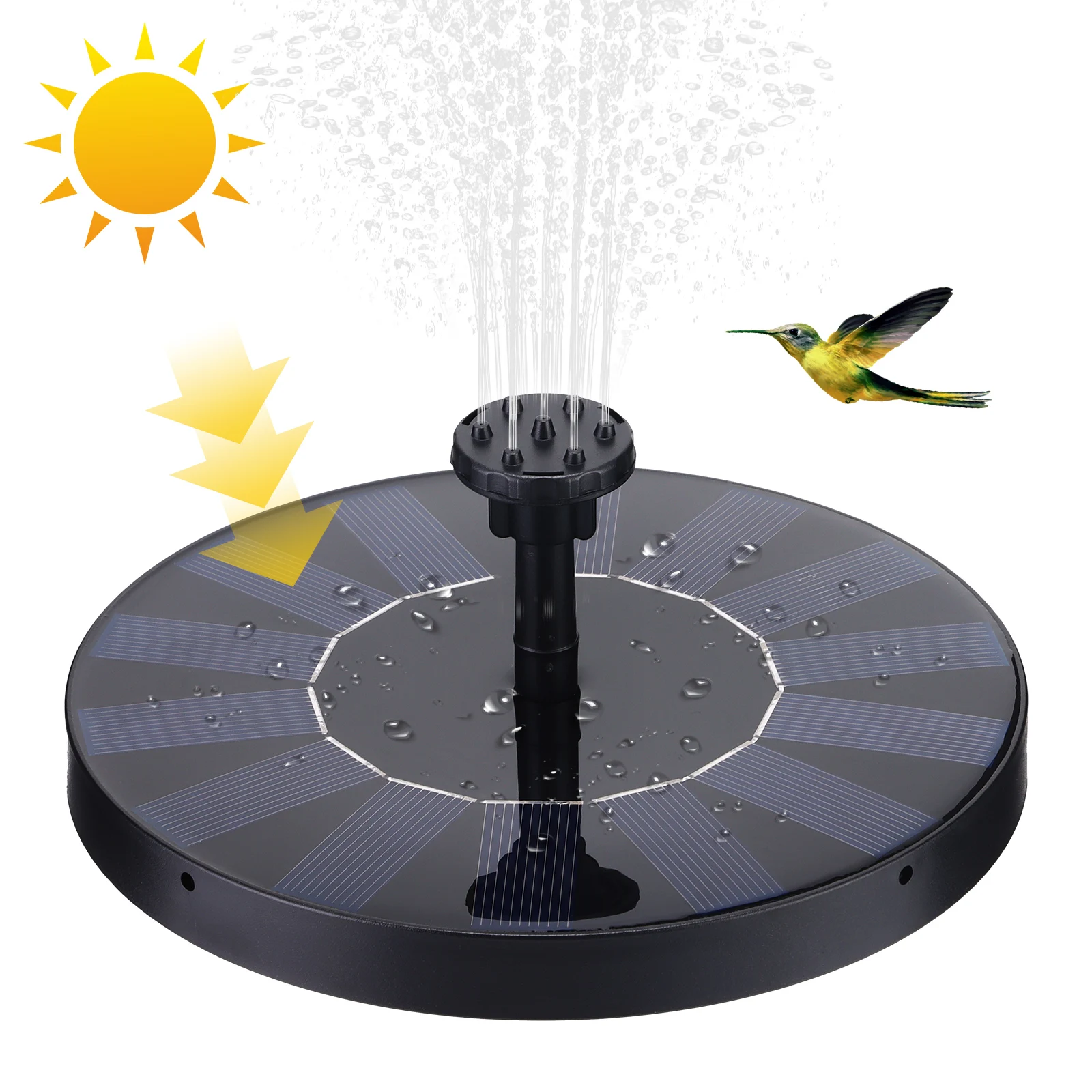 

Mini Solar Water Fountain Pool Pond Waterfall Fountain Garden Decoration Outdoor Bird Bath Solar Powered Fountain Floating Water
