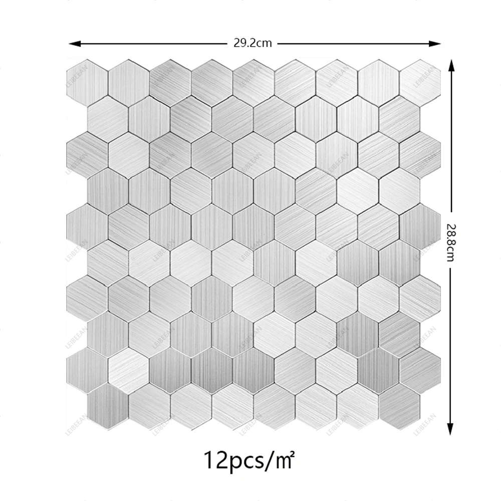 

Металлическая мозаичная наклейка для стены