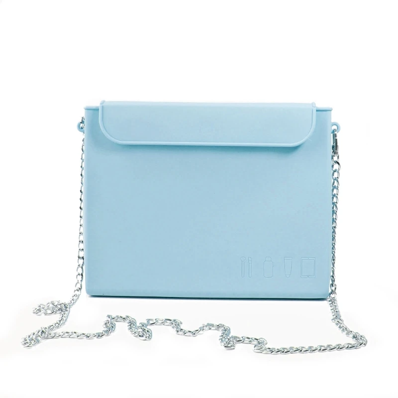 

Large Capacity Cosmetic Bag Silicone Toiletry Bag Makeup Bag with Chain Strap