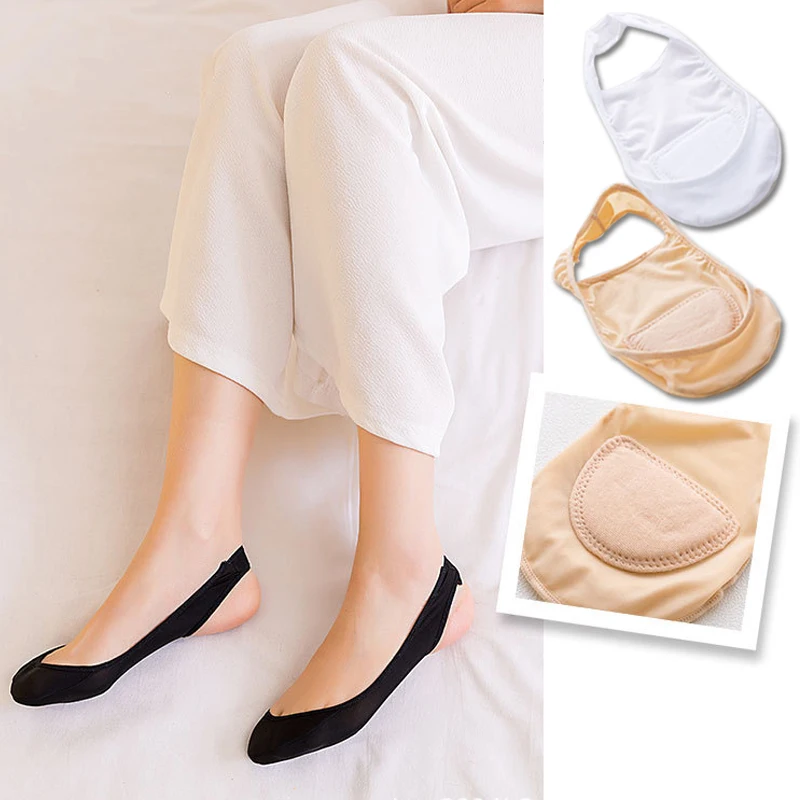 

1 Pair Invisible Boat Socks Women Summer Silicone Non-slip Socks For High Heels Shoes Ice Silk Thin Half-palm Suspender