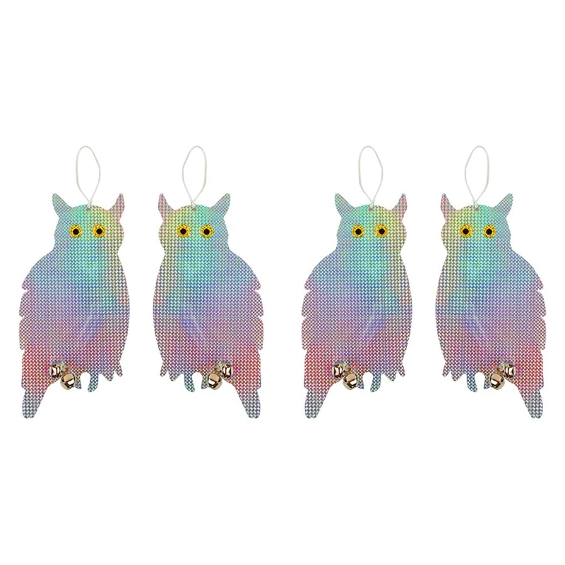 

JFBL Hot 4PCS Owl Bird Repellent Bird Deterrent Hanging Device Effectively Keep Birds Away Scare Away Birds Garden Supplies