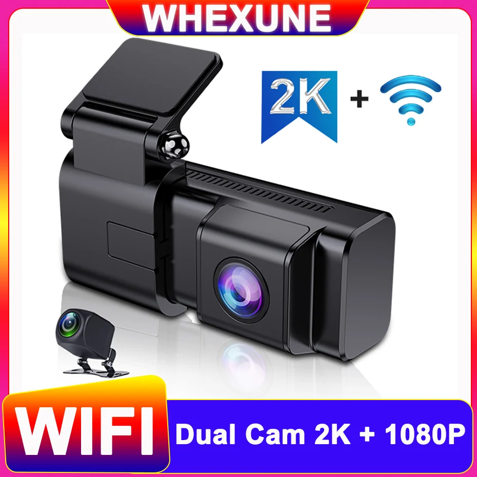 

Hidden 2K 1440P Dash Cam Dual Lens Car DVR Camera Wifi APP Dashcam Rear 1080P HD Night Vision Video Recorder G-sensor Videcam