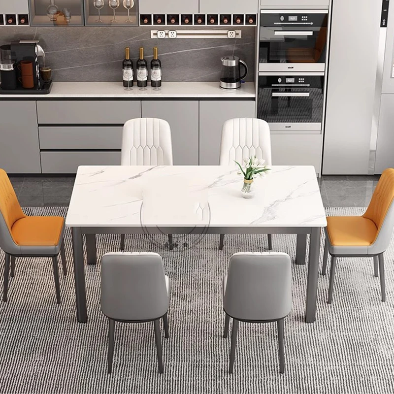 

Kitchen Grey Legs Metal Dining Table Luxury Nordic Library Coffee Tables Office Hotel Lobby Mesas De Jantar Balcony Furniture