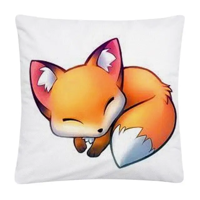 Наволочка с мультяшным рисунком Little Fox персиковая кожа декоративная наволочка