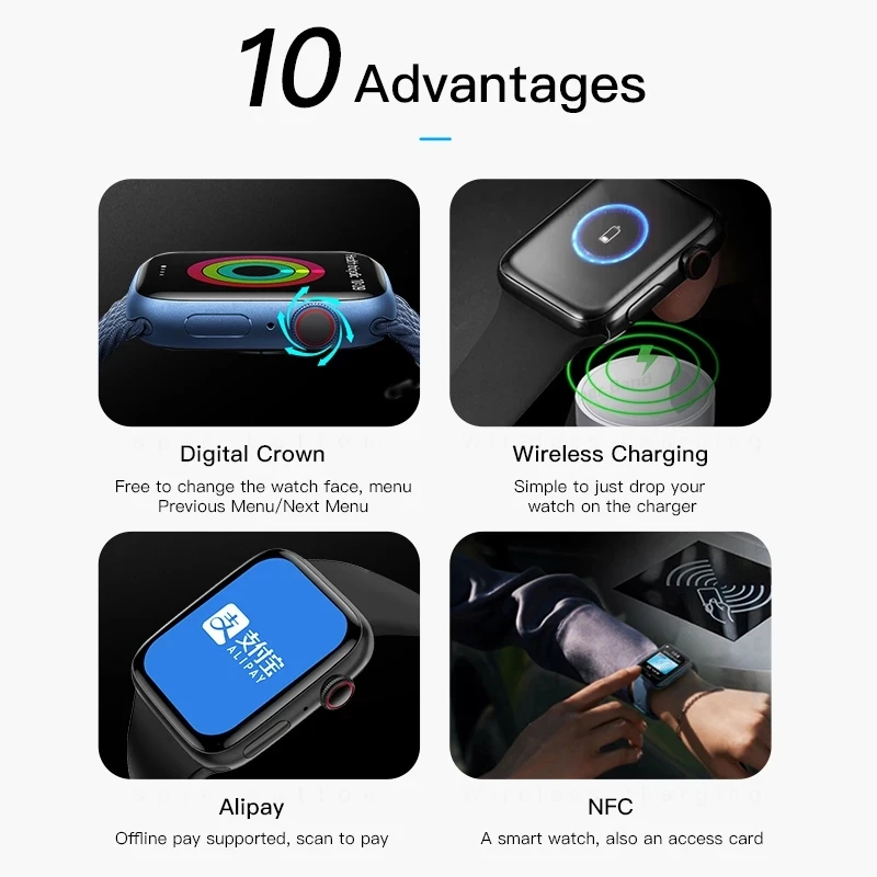 2022 New Smart Watch Bluetooth Answer Calls Smartwatch For Men Women Fitness Bracelet NFC Door Access Control Wireless Charging |