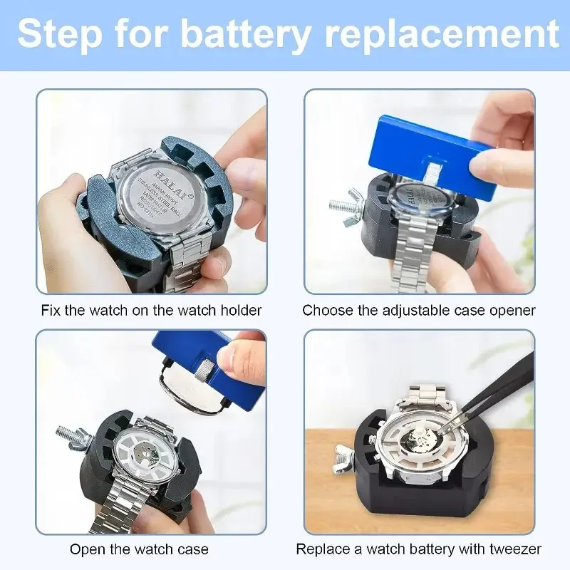 Фото 12 шт., набор инструментов для замены батареи часов №5