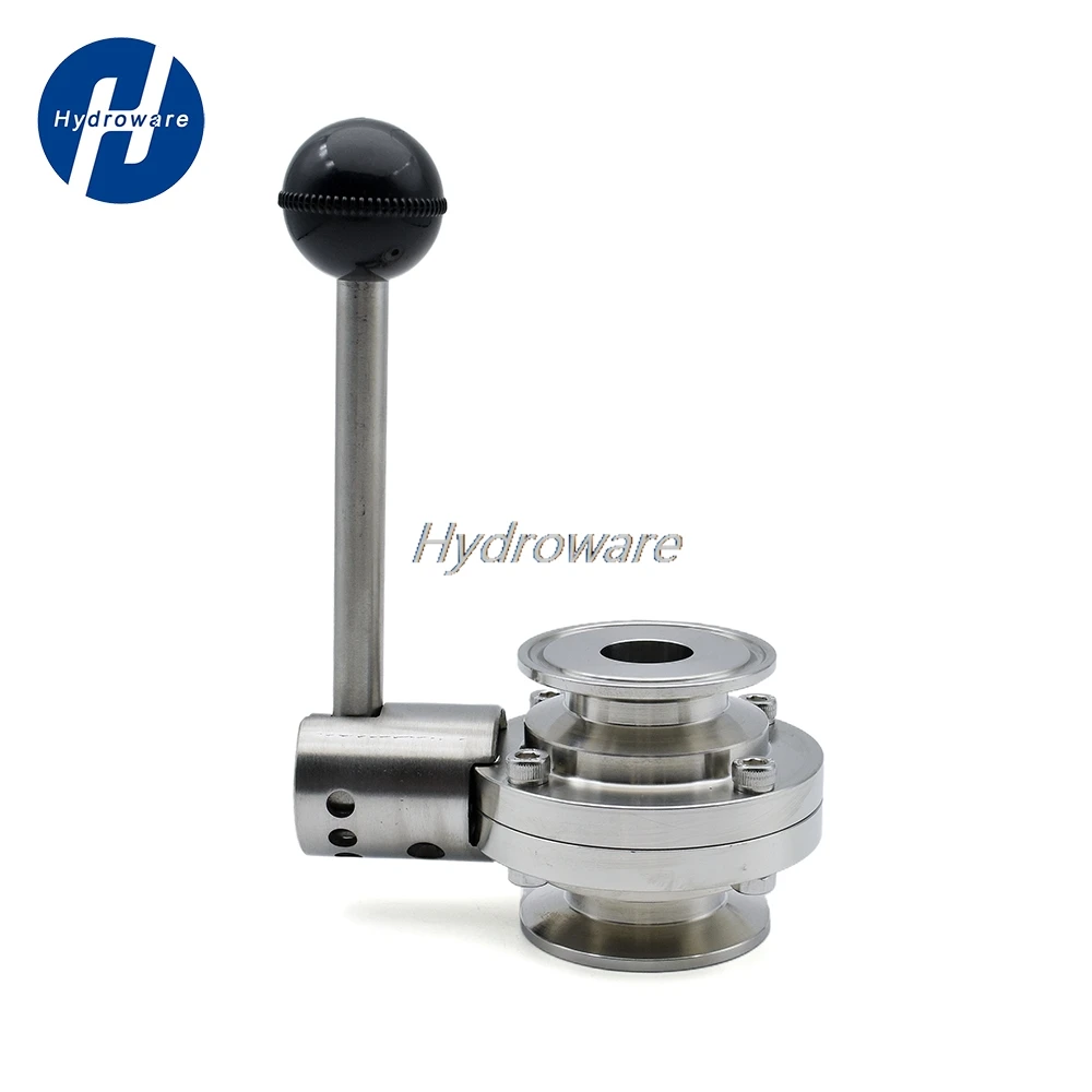 

3/4 "1" 2" 3 "-4" SS304/316L Санитарный дроссельный клапан из нержавеющей стали с тройным зажимом OD50,5/64/7,5/91/119 мм для домашнего пива, молочного пива