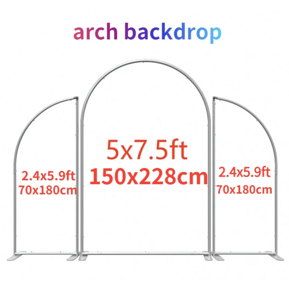 

Balloon Arch X4 3pcs Frames Party Backdrop Stand Set Detachable Metal Wedding Arch Semicircle Background Support