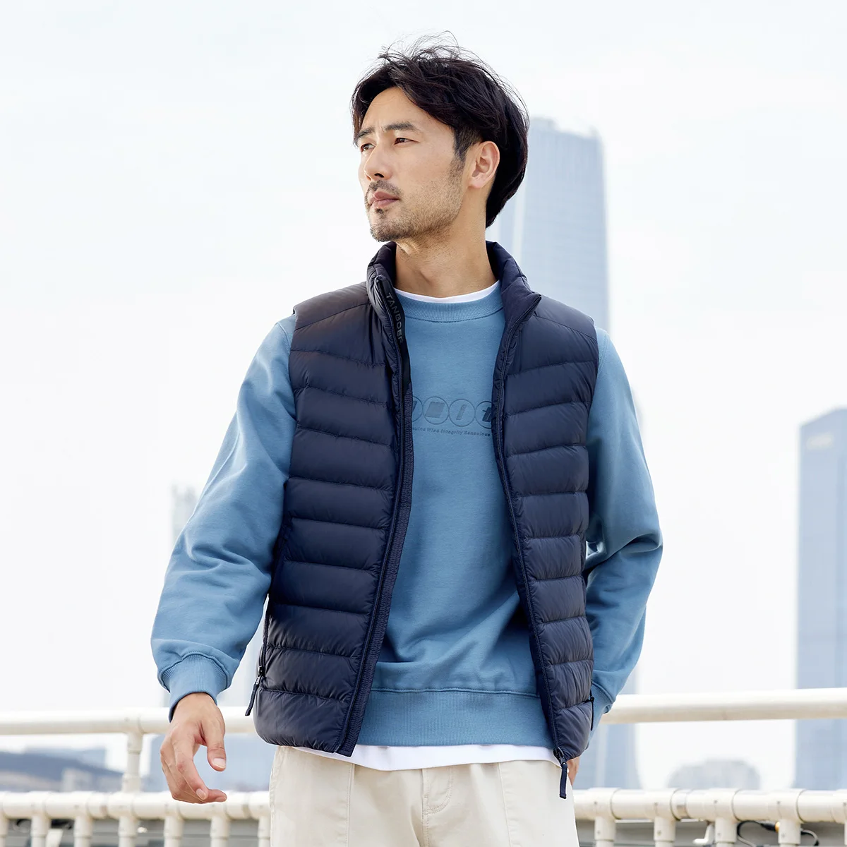 TANBOER Filling Power 600+ Anti-wrinkle Winter Vest Packable 90% Duck Down Sleeveless  Jakcet TF216023