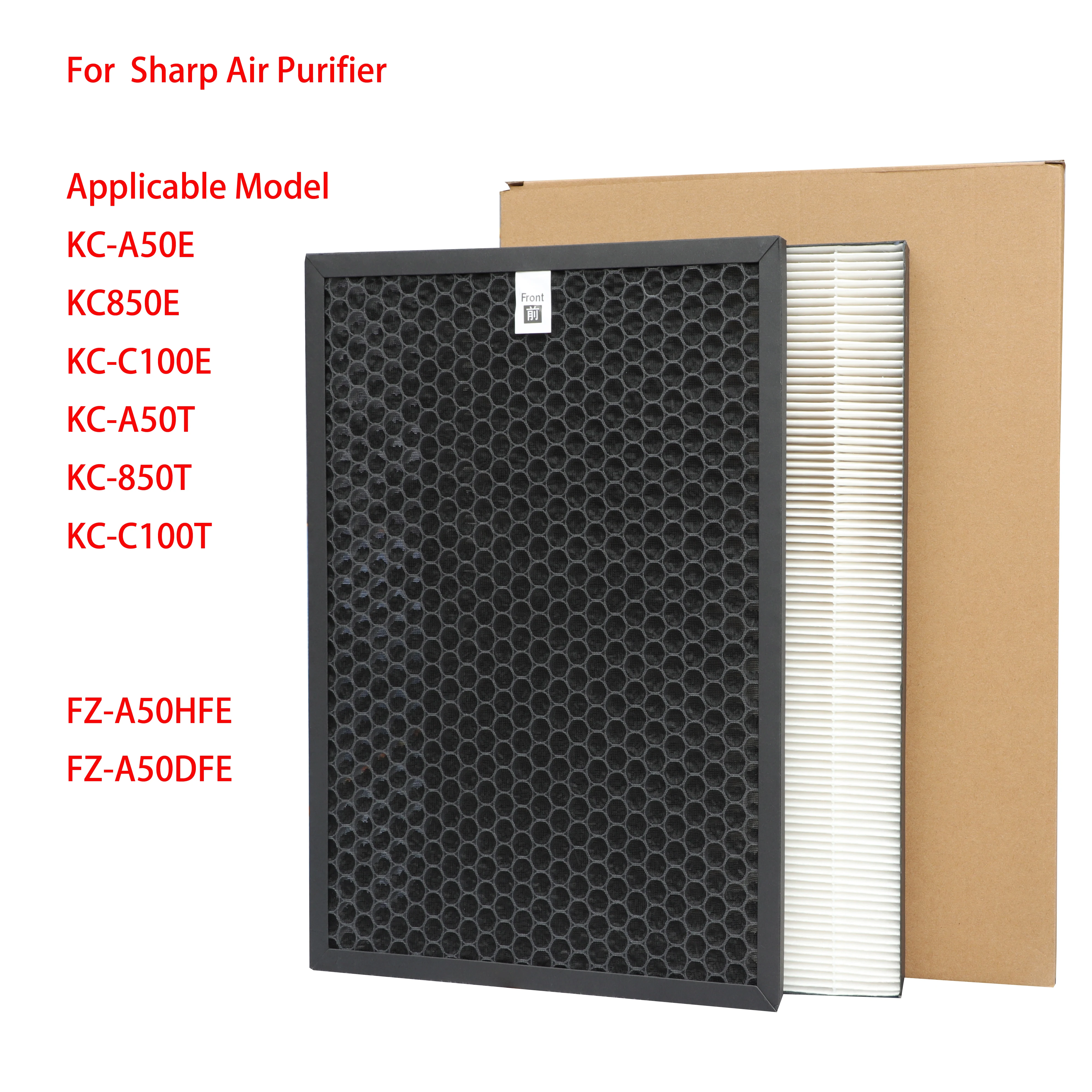 For FZ-C100HFE FZ-C100DFE HEPA & Activated Carbon Filter Replacement Sharp Air Purifier KC-C100E KC-A50E KC-850E KC-BB30-W