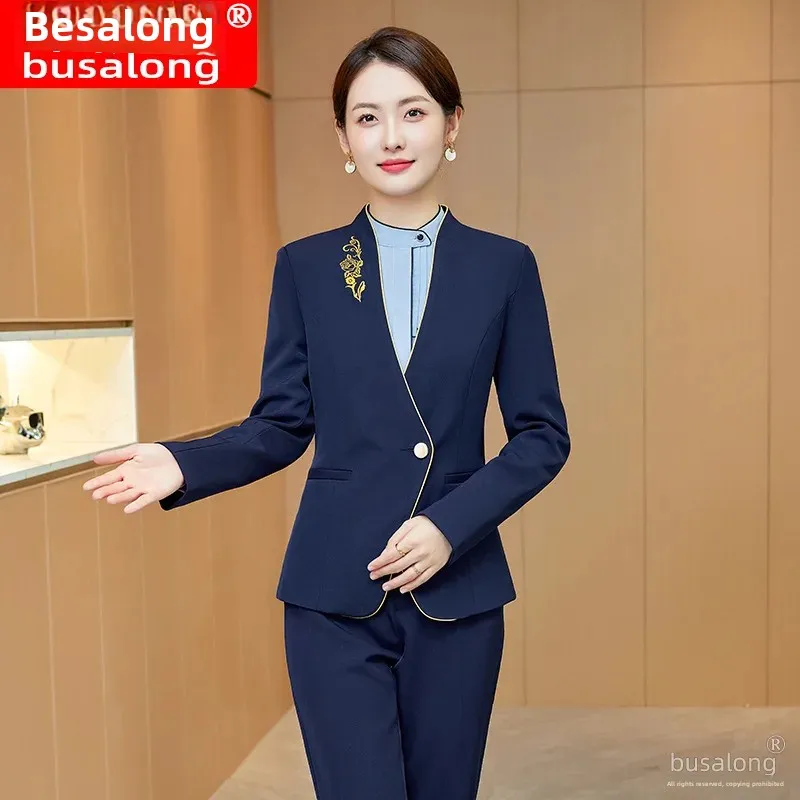 Осенняя модная униформа высокой железной воздушной хозяйки женский