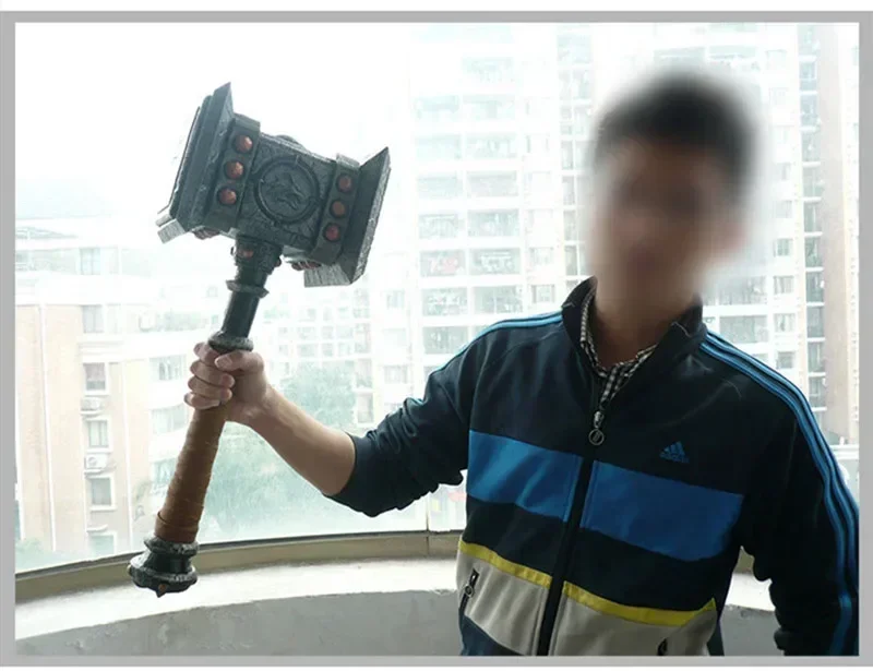[Funny] 1:1 Scale 58cm simulation WOW Ogrim Doomhammer resin weapons model adult children cosplay toys collection gift
