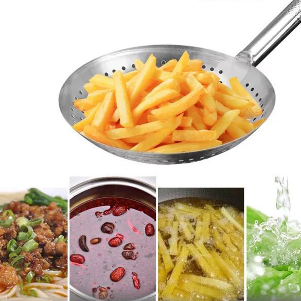 

Kitchen Stainless Steel Skimmer Colander Scoop Slotted Spoon Strainer Ladle for Pasta Spaghetti Noodles Frying The