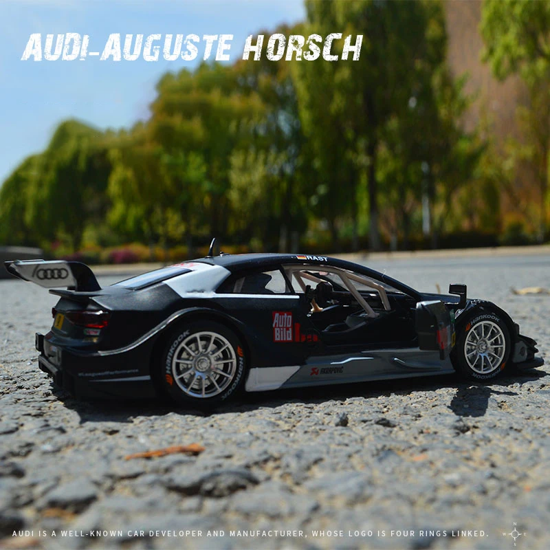 

Бесплатная доставка, Модель гоночного автомобиля Audi RS5 DTM Le Mans 1:32, литой под давлением игрушечный автомобиль, модель с оттягивающейся спинкой, коллекционные игрушки для детей