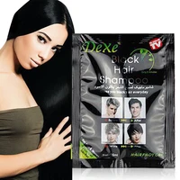 only 1 bag 25ml natural plant black hair shampoo hair dye make grey white hair darkening and shinny hair color