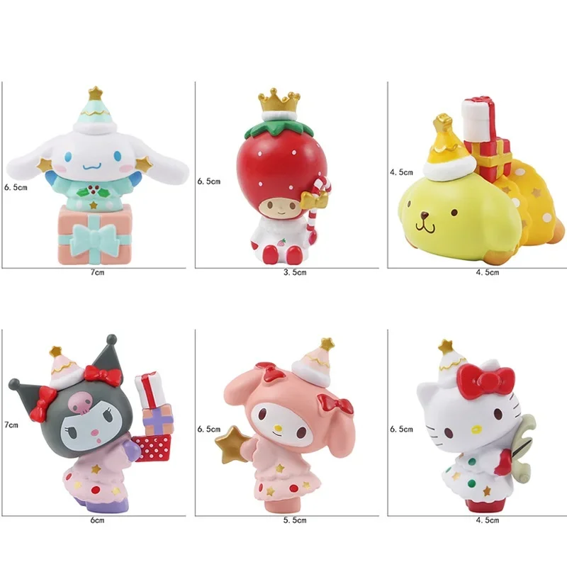 5 Стилей Набор Из Аниме-фигурок Sanrio Kawaii - Cinnamoroll Kurumi My Melody Декоративная Кукла Для