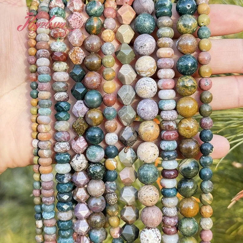 Бусины из натурального океанического яшмы jbyzbsm 6/8/10 мм 15 дюймов