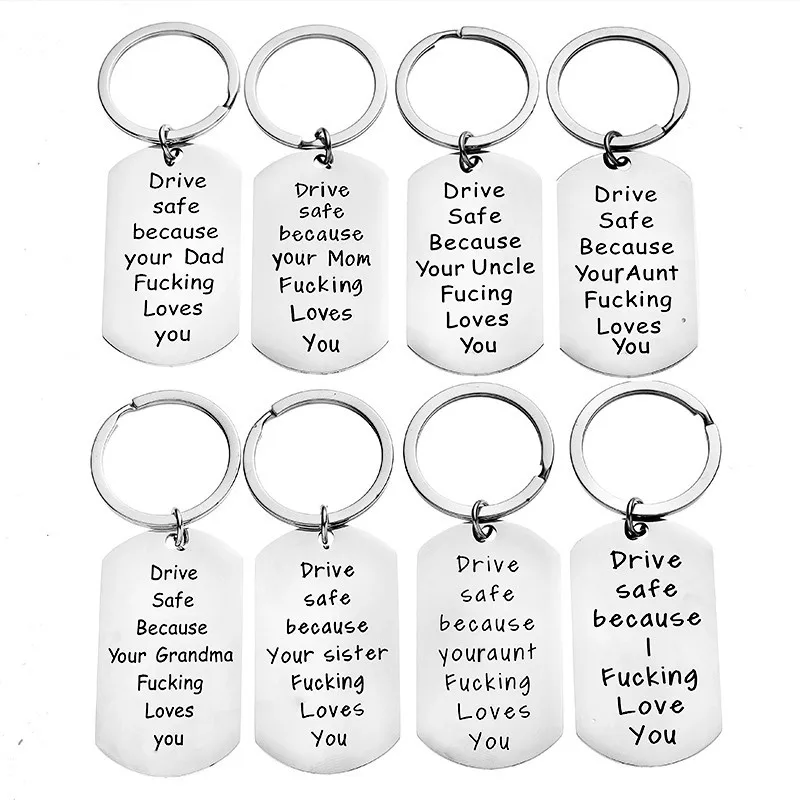 

Drive Safe Key Chains Naughty Valentine's Day Gifts for Him, Dad Mom Daughter Sister Aunt Husband Anniversary Gift, Adult Humor