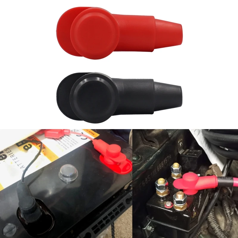 Battery Terminal Boots Insulating Covers PVC Cable Lug Protector Lug Caps for Auto Marine Rubber Covers Skins Tool Parts