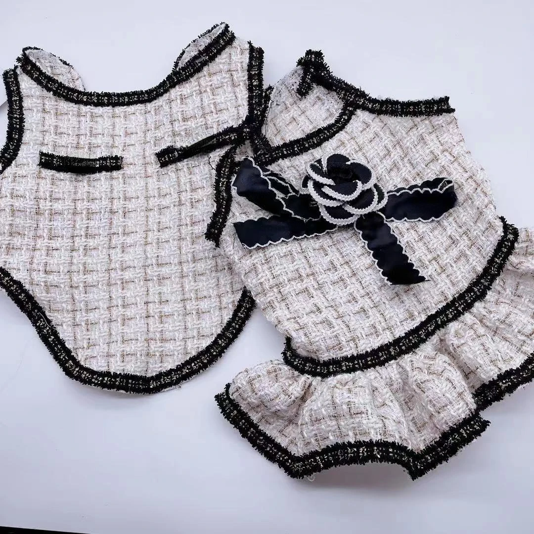 

Шикарная Милая Одежда для собак, мишка тедди, щенок померанского медведя, корги, одежда для кошек, платья для маленьких собак, одежда для дом...