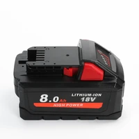new 18v 8 0ah 8000mah lithium ion battery akku for milwaukee m18 18v power tool drills drivers hammers for 48 11 1880