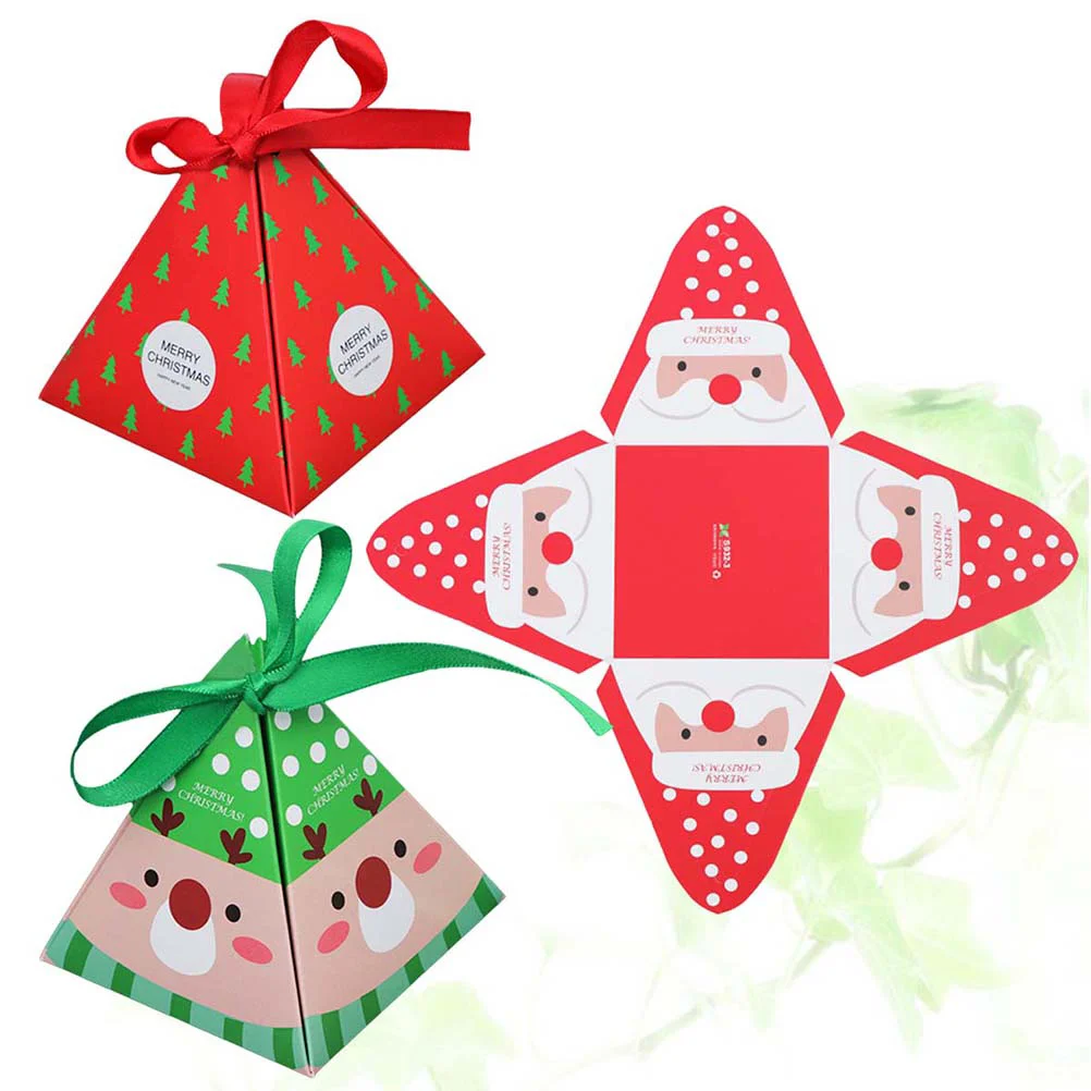 

12pcs Christmas Gift Wrap Boxes Christmas Santa Claus Gift Boxes Christmas Cookie Box Christmas Candy Bags Holiday Supplies
